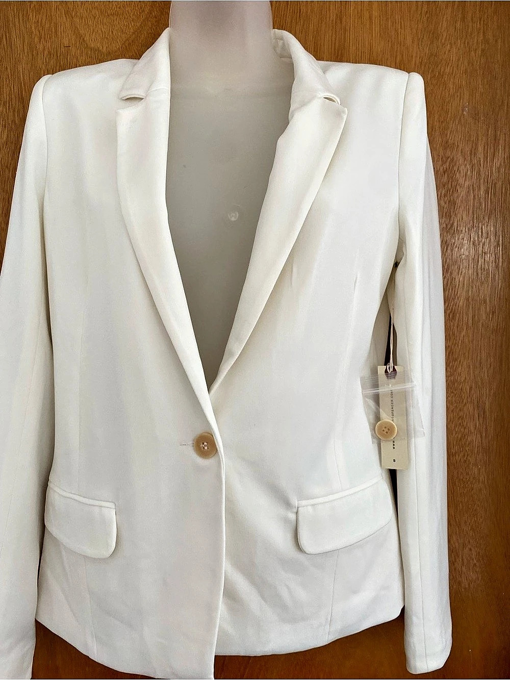 Spencer & Sprague White Blazer Size Small NWT